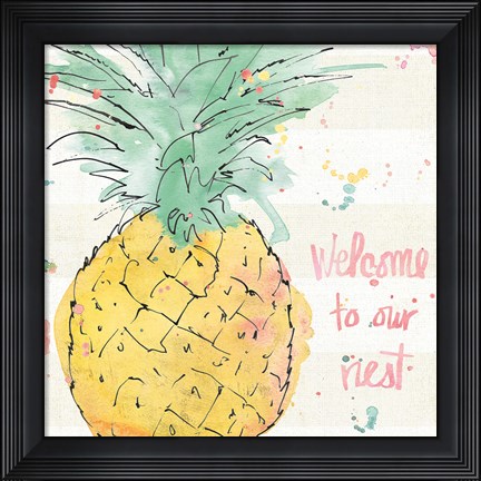 Framed Flamingo Fever VI Print