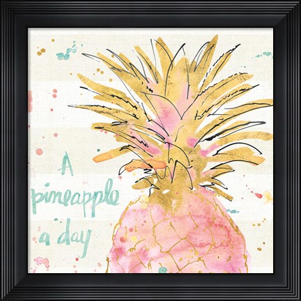 Framed Flamingo Fever V Print