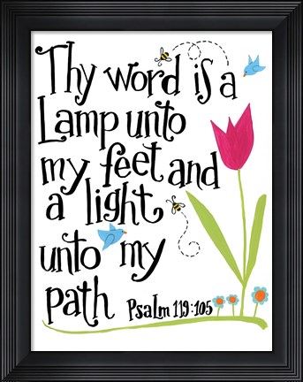 Framed Thy Word Print