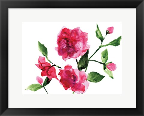 Framed Bright Roses Print