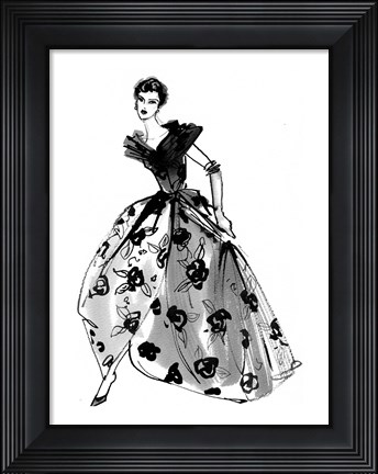 Framed Fifties Fashion II Print