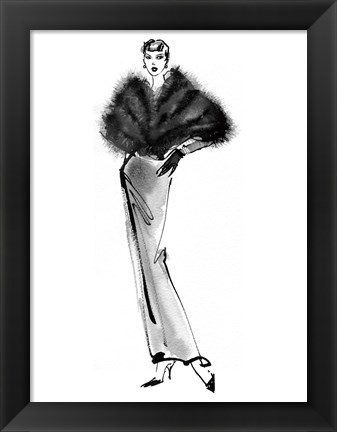 Framed Fifties Fashion I Print