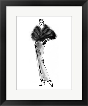 Framed Fifties Fashion I Print