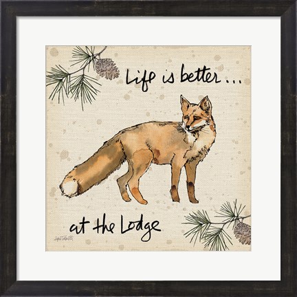 Framed Lodge Life V Print