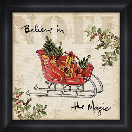 Framed Winter Wishes V Print