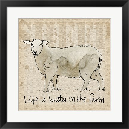 Framed Farm Life IV Print