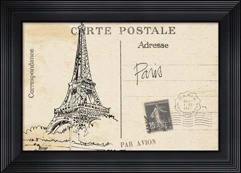 Framed Postcard Sketches IV v2 Print