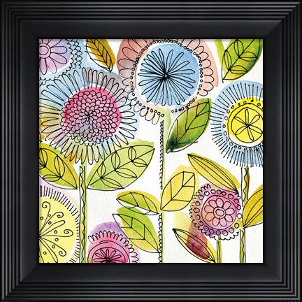 Framed Watercolor Flowers Print