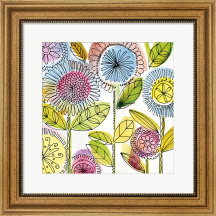 Framed Watercolor Flowers Print