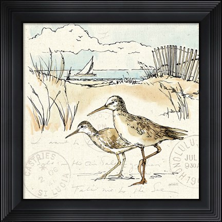 Framed Coastal Breeze IX Print