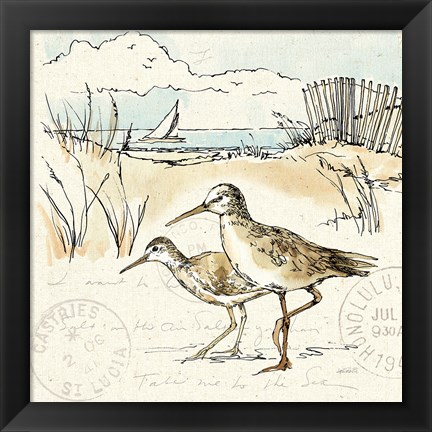 Framed Coastal Breeze IX Print