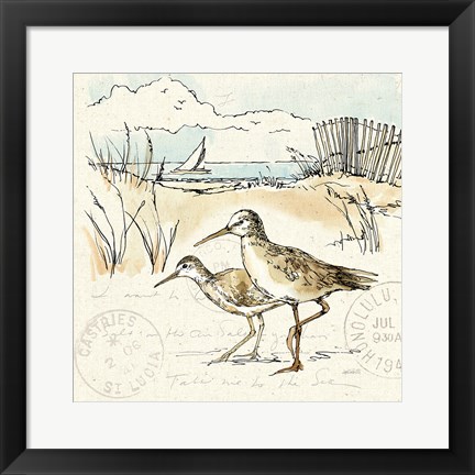 Framed Coastal Breeze IX Print