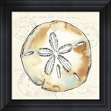 Framed Coastal Breeze VI Print