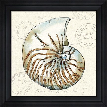 Framed Coastal Breeze V Print