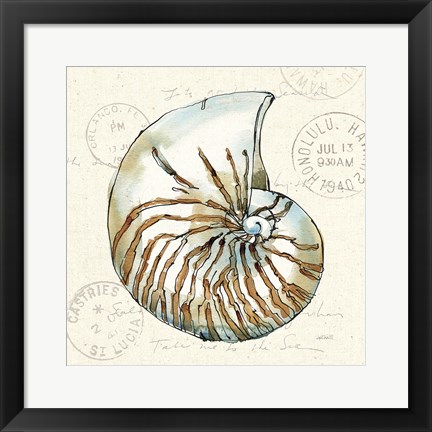 Framed Coastal Breeze V Print