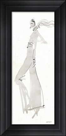 Framed La Fashion III Gray Print
