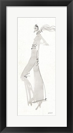 Framed La Fashion III Gray Print