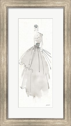 Framed La Fashion II Gray Print