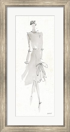 Framed La Fashion I Gray Print