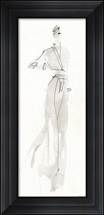 Framed La Fashion IV Gray Print