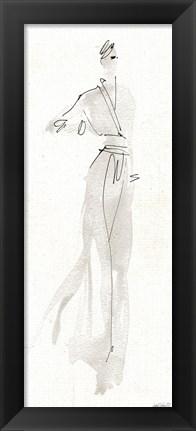 Framed La Fashion IV Gray Print