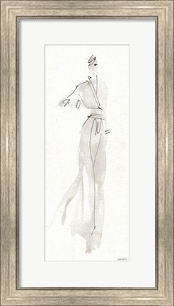 Framed La Fashion IV Gray Print