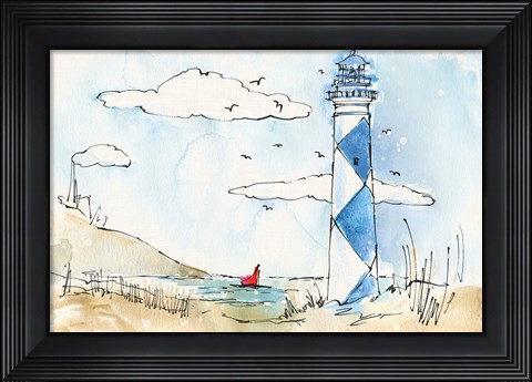 Framed Coastal Life VIII Print