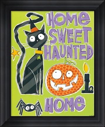 Framed Bats and Black Cats III Print