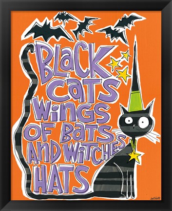 Framed Bats and Black Cats II Print