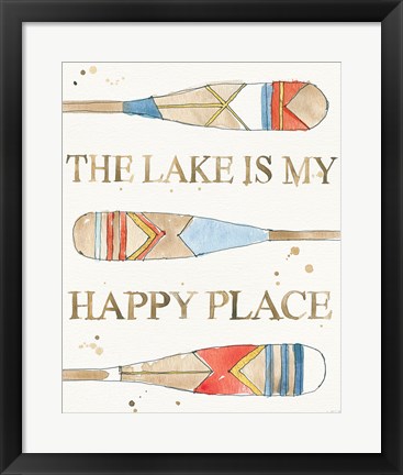 Framed Lakehouse III Red Print