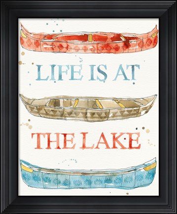 Framed Lakehouse IV Red Print