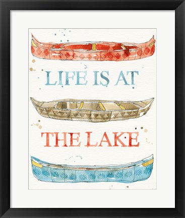 Framed Lakehouse IV Red Print