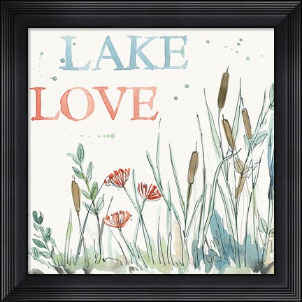 Framed Lakehouse VI Red Print