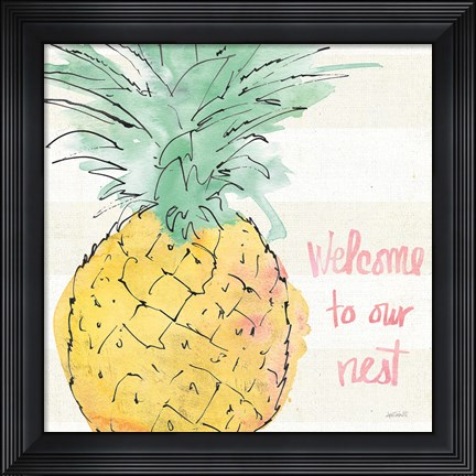 Framed Flamingo Fever VI no Splatter Print