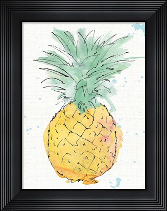 Framed Flamingo Fever VI Crop no Words Print