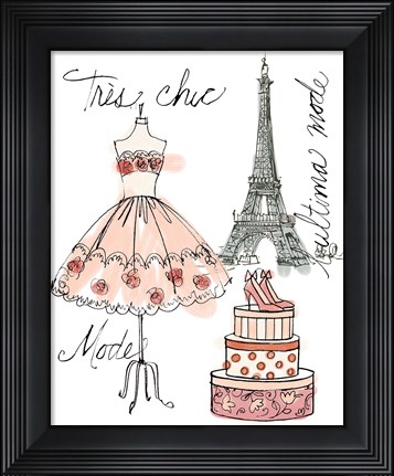Framed Fashion Week I on White Print