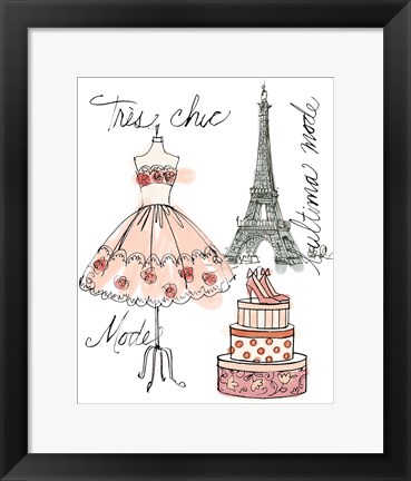 Framed Fashion Week I on White Print