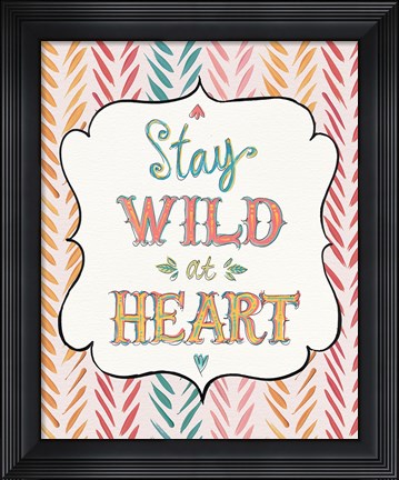 Framed Peace and Paisley V Pink Print