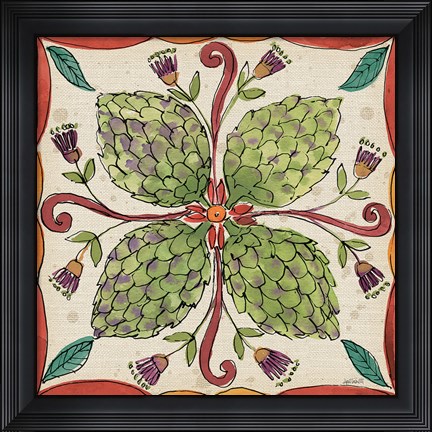 Framed Farmers Feast Tiles III Print