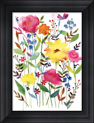 Framed Annes Flowers III Print