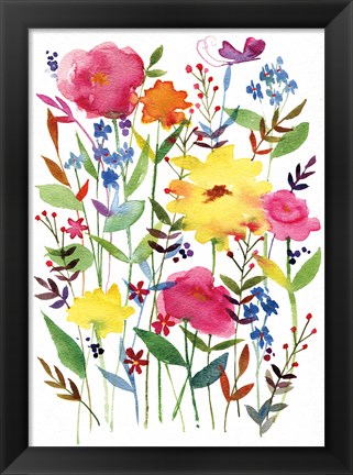 Framed Annes Flowers III Print