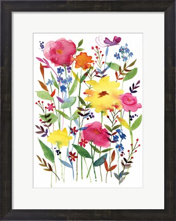 Framed Annes Flowers III Print