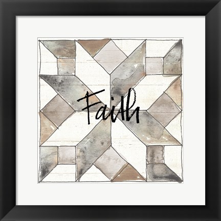 Framed Farm Memories XI Faith Print