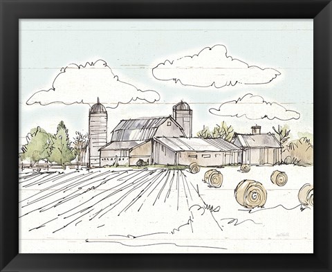 Framed Farm Memories II Shiplap Print