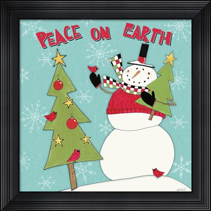 Framed Snowman Sentiments III Print