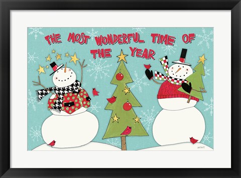 Framed Snowman Sentiments I Print