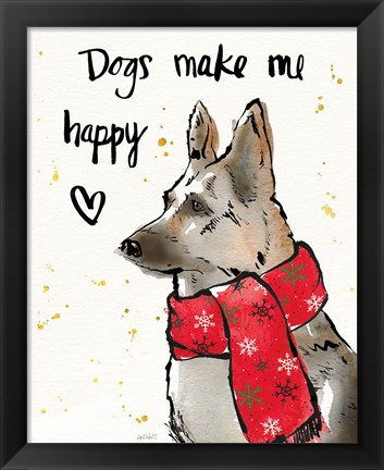 Framed Strike a Paws VIII Christmas Print