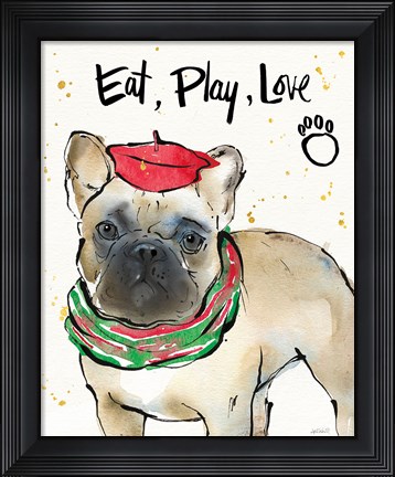 Framed Strike a Paws VI Christmas Print