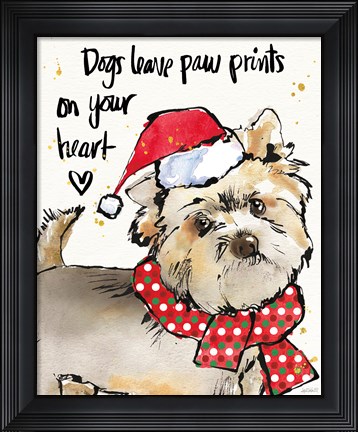 Framed Strike a Paws VII Christmas Print