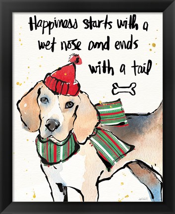 Framed Strike a Paws IV Christmas Print